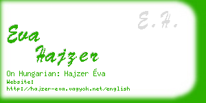 eva hajzer business card