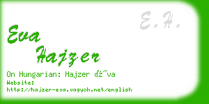 eva hajzer business card